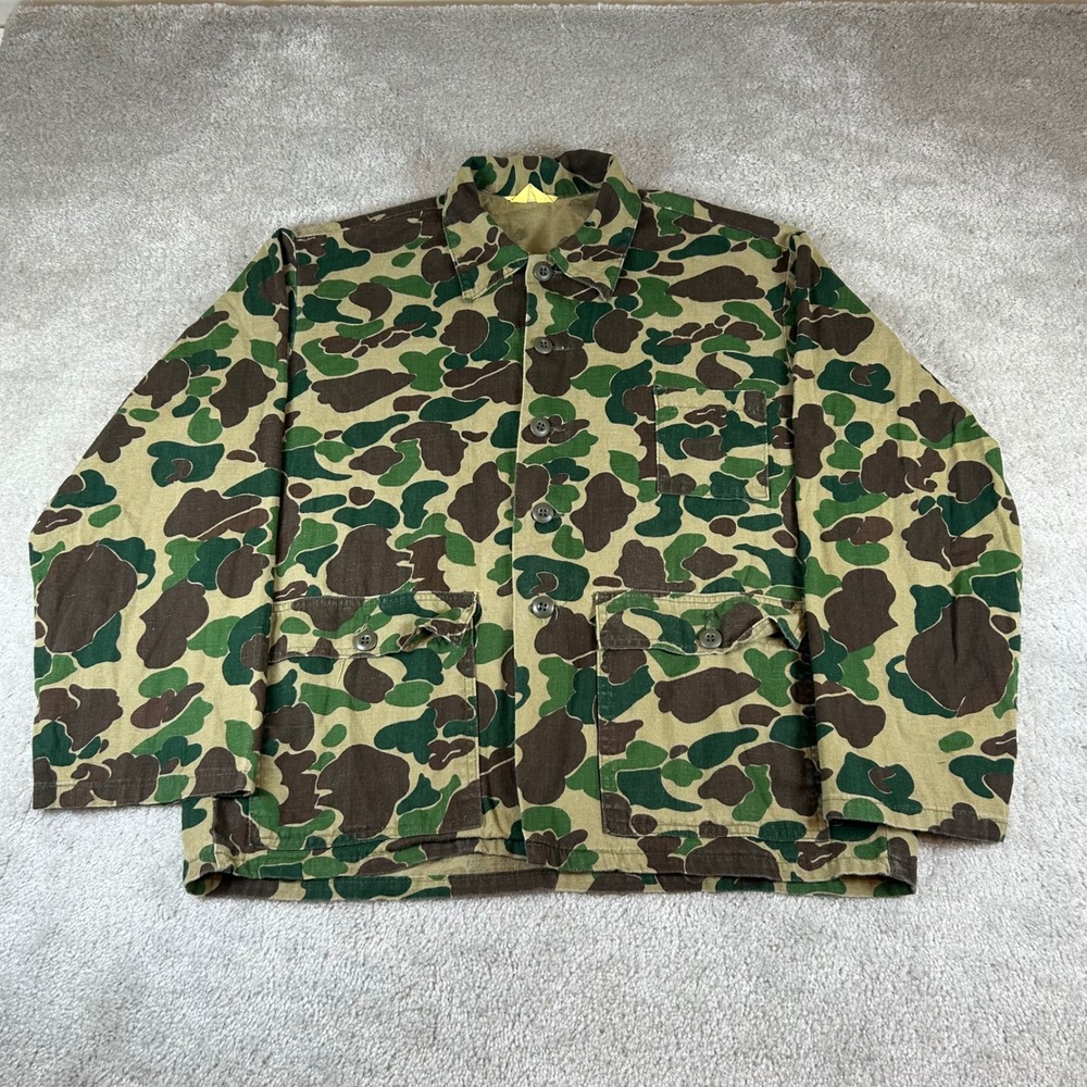 Vintage Ranger Hunting Jacket Mens L Green Duck Hunter Camo Canvas Field Coat